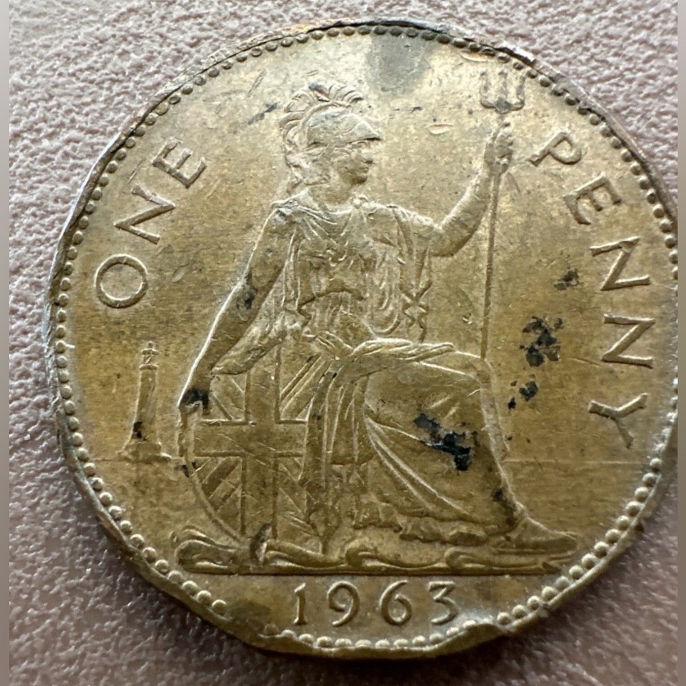 1963 One Penny Coin